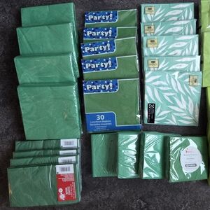 New Paper Napkins Serviettes Green Tones 642 Pieces